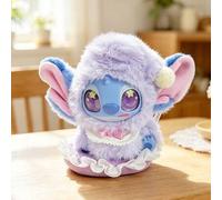 Shein Etiqueta colgante de peluche de cerámica de la serie "Woke Up Like This" de Disney Stitch, diseño suave y lindo de Stitch recostado, decoración colecc
