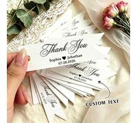 Shein Etiquetas de regalo personalizadas, etiquetas de recuerdos de boda | Etiquetas de cinta blanca minimalistas, se pueden imprimir los nombres de la pare