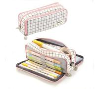 Shein Exclusivo para el comercio transfronterizo, estuche para lápices con bloqueo de color estilo coreano, de gran capacidad, versión actualizada, se puede