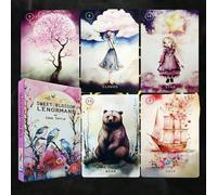 Shein Explora el encanto de la baraja Lenormand Sweet Blossom de 36 cartas - Incluye 2 cartas adicionales de cartulina premium, carta misteriosa de otoño Re