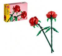 Shein Expositor de flores de construcción de rosas icónicas 40460, decoración del hogar, juego de flores Lego, decoración de cuarto de juegos, regalos de in