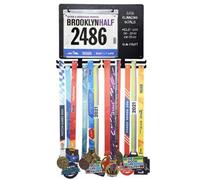 Shein Expositor de medallas de pared para fútbol, natación, gimnasia, patinaje, billar, soporte para medallas, soporte para medallas, montado en la pared