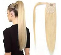 Shein Extensión de cabello humano liso con coleta, adecuado para mujeres #613- Una peluca fácil de usar con una apariencia natural, adecuada para todos los