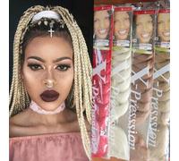 Shein Extensión de cabello trenzado sintético Xpression Crochet Hair Jumbo Braid Hair Kanekalon Big Braid Expression Hair Braid para mujeres