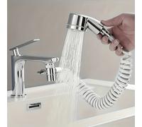 Shein Extensor de grifo con ducha desmontable - Adaptador de baño de plástico duradero, sin necesidad de electricidad, fácil instalación, regalo perfecto pa