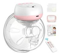 Shein Extractor de leche eléctrico manos libres de 2 piezas, extractor de leche portátil, versión mejorada 2024, 12 niveles, 3 modos y control remoto, extra