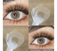 Shein EYESHARE 1 par/2 piezas Lentes suaves y ligeros de color marrón claro para ojos grises Maquillaje de ojos Belleza Pupilas de alta calidad Ojos azules