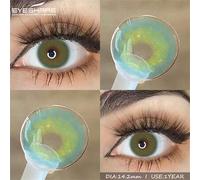 Shein EYESHARE 1 par/2 piezas Lentes suaves y ligeros de color marrón claro para ojos grises Maquillaje de ojos Belleza Pupilas de alta calidad Ojos azules