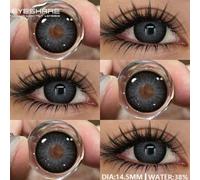 Shein Eyeshare 1 par de lentes de colores, lentes negros, lentes de moda azules, lentes verdes, lentes de contacto grises, lentes de contacto marrones, disf