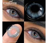 Shein Eyeshare 1 par de lentes de colores naturales para ojos de 6 meses, lentes de moda azules con pupilas grises, lentes marrones, contactos cosméticos ve