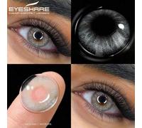 Shein Eyeshare 1 par de lentes de colores naturales para ojos de 6 meses, lentes de moda azules con pupilas grises, lentes marrones, contactos cosméticos ve