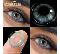 Shein Eyeshare 1 par de lentes de colores naturales para ojos de 6 meses, lentes de moda azules con pupilas grises, lentes marrones, contactos cosméticos ve