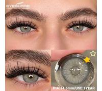 Shein Eyeshare 1 par de lentes de contacto de colores con pupilas grises, lentes de ojos azules de moda, lentes de colores con pupilas verdes y marrones, có