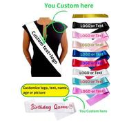 Shein Faja de satén con glitter personalizada con lo que quieras escribir, ideal para bodas, despedida de soltera, cumpleaños, decoración, ornamental, trans