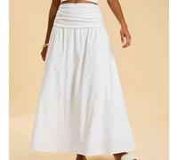 Shein Falda blanca, atuendos de vacaciones, estilo boho chic, atuendo para concierto de country, atuendos de festival de vacaciones, atuendos de playa para