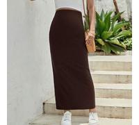 Shein Falda de cintura alta de unicolor informal para maternidad