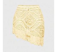 Shein Falda de estilo vacacional con borlas hecha a mano en estilo Fairycore para mujer