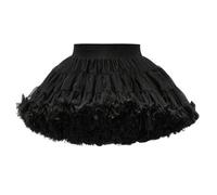 Shein Falda de tul negro elegante y abultada para niña, adecuada para primavera, verano y otoño, que combina con camisetas o blusas, versátil y clásica