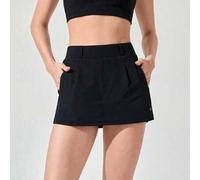 Shein Falda miniactiva VitalSwift Mighty Mini con cinturilla, bolsillos laterales, pantalón corto integrado, tiras antideslizantes, para uso ligero-medio en