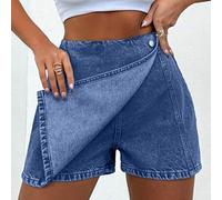 Shein Falda pantalón de verano de mujer 100% algodón con cubierta delantera
