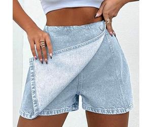 Shein Falda pantalón de verano de mujer 100% algodón con cubierta delantera