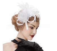 Shein Fascinador para mujer de estilo años 50 y 60, diadema con cinta de malla y clip, elegante para té, Kentucky Derby o boda, tocado para ocasiones especi