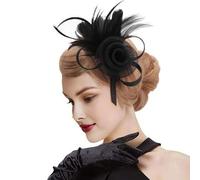 Shein Fascinador para mujer de estilo años 50 y 60, diadema con cinta de malla y clip, elegante para té, Kentucky Derby o boda, tocado para ocasiones especi