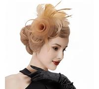 Shein Fascinador para mujer de estilo años 50 y 60, diadema con cinta de malla y clip, elegante para té, Kentucky Derby o boda, tocado para ocasiones especi