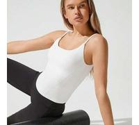 Shein FeatherFit™ Recharge Ajuste Slim Cuello Bajo Tirantes Ajustables Copas Desmontables Longitud de Cintura Tanque Activo Bajo Impacto Yoga Pilates Uso Di