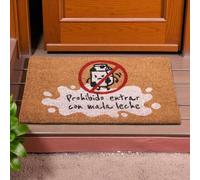 Shein Felpudo Divertido 40x70 cm - "Prohibido Entrar con Mala Leche" | Fibra de Coco Natural con Base Antideslizante | Alfombra de Entrada para Exterior e I