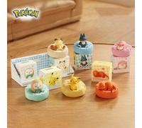 Shein Figura ciega de la serie de poses de dormir de Pikachu de Pokémon, decoración de escritorio de mini monstruo de bolsillo de dibujos animados, regalo d