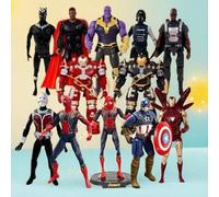 Shein Figura coleccionable de 17CM de Superhéroes de Marvel Avengers Guerra del Infinito - Iron Man, Spider-Man, Hulk, Anti-Hulk, Capitán América, Thor - De