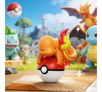 Shein Figura coleccionable de Pikachu Pokémon en Bola Luminosa, Llavero de Bola Pokémon que brilla en la oscuridad para decoración de coche/escritorio | Dis