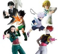 Shein Figura de acción de los personajes HUNTER GON, Killua, Kurapika, Hisoka, Chrollo, Irumi del anime, modelo coleccionable, regalo pequeño, regalo de Nav
