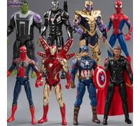 Shein Figura de acción de Marvel de 7 pulgadas, figura modelo de Spider-Man, Iron Man, War Machine