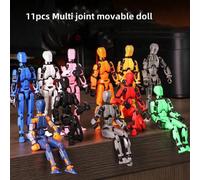 Shein Figura de acción robot articulada, bloques de construcción educativos para niños, juguete de rompecabezas educativo de 3ra generación totalmente artic