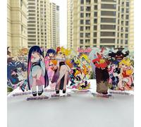 Shein Figura de acrílico de 15 cm del anime PANTY & STOCKING WITH GARTERBELT, figura de acción de modelo de anime, accesorio de decoración de escritorio