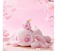 Shein Figura de edición especial de la temporada de Sakura de Stitch - Diseño de pose acostada única, colores suaves, exquisita coleccionable de anime (1 pi