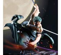 Shein Figura de Luffy de One Piece de 18CM, Roronoa Zoro con Tres Espadas, Estatua de Manga y Anime Sa-Maximum, Modelo de Acción de Colección de PVC como Re