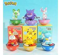 Shein Figura de personaje de anime Pokémon con licencia oficial, adorno de escritorio mini, detalles decorativos de PVC de alta calidad, decoración para hog