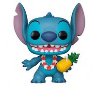 Shein Figura de vinilo Funko POP!, Lilo y Stitch Luau Stitch con collar de flores y piña, empaque de caja con ventana, No. 1567, lindo adorno de escritorio