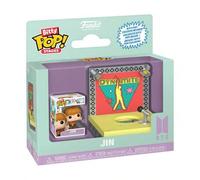 Shein Figura de vinilo mini Funko Bitty Pop Stages BTS Jin Dynamite Version con escenario para exhibición, coleccionable, decoración de escritorio, regalo