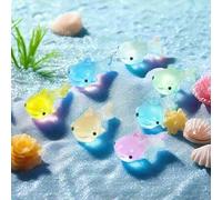 Shein Figura miniatura de tiburón que brilla en la oscuridad - Decoración moderna de resina, estatua de tiburón de resina a granel, estatua de tiburón en mi