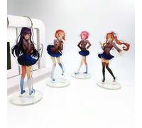 Shein Figuras acrílicas de Doki Doki Literature Club!, decoración acrílica de personajes de anime lindos, figuras de Monika, Sayori, Natsuki, Yuri, decoraci
