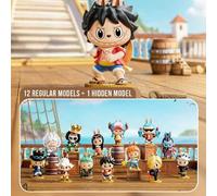 Shein FIGURAS DE LA SERIE THE MONSTERS X ONE PIECE, Caja Ciega de Figura Estilo Labubu de la Colaboración Clásica de la Película One Piece, Caja Ciega de Es