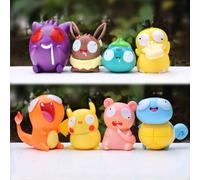 Shein Figuras de Pokémon Tres Idiotas (1/4/8 piezas), Ojos Grandes, Rana Semilla, Pato y Dragón de Fuego, Trinita, el mejor regalo navideño para buenos amig