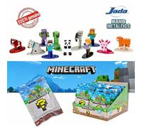 Shein Figuras en miniatura oficiales de Minecraft Jada Blind Bag W1, serie W5, figuras de metal, Steve, Creeper, Enderman, juguetes coleccionables en caja c