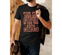 Shein Finalmente jubilado tras una larga vida laboral: camiseta de algodón premium, estampado artístico, estilo hip-hop urbano, transpirable.