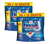 Shein Finish Powerball Quantum Pack de 2 bolsas de lavavajillas Limpieza y Brillo Potentes limón bolsa 46 pastillas (el envase puede variar) ✅ Entrega de 1