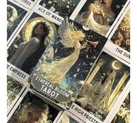 Shein [Flor Encantada] Tarot, Baraja de Tarot Etéreo Waite, Juego Completo de 78 Cartas para Principiantes y Novatos, Tradicional y Universal